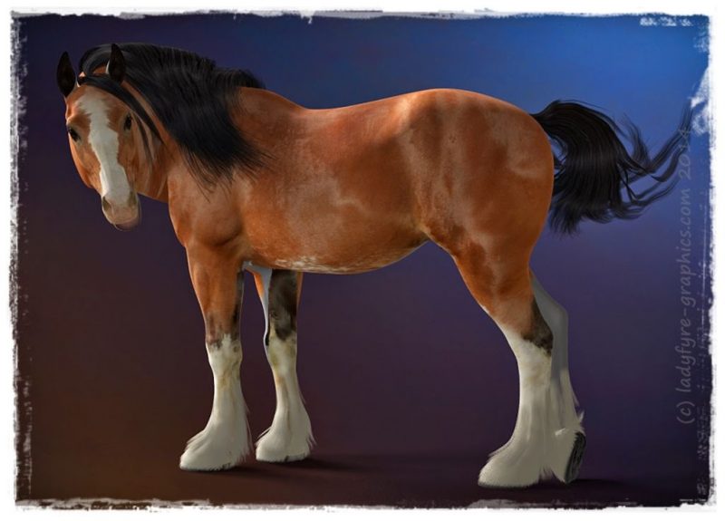 New Texture for Hivewire 3d Horse Harry (WIP)