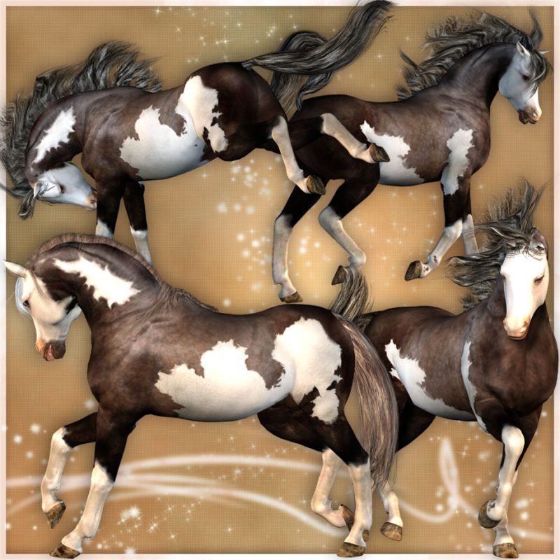 Paint Texture for the Millennium Horse 3d Figure from Daz3d