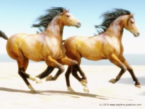 Glossy bay texture for the Millennium Horse (MilHorse)
