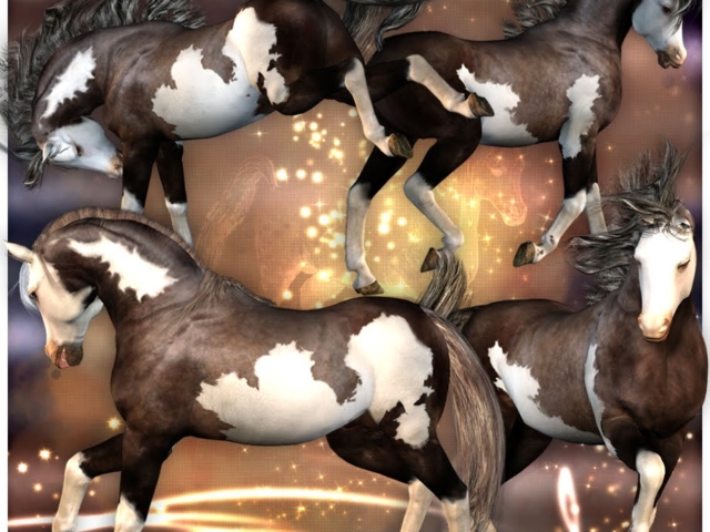 Scout Paint Horse Morph and Texture for the Daz Millennium Horse (MilHorse)