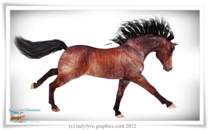 Tiger texture for the Daz 3d Millennium Horse and the Daz Horse 2