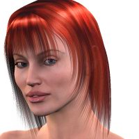 Sweep Hair and Flick Hair for the P4 woman