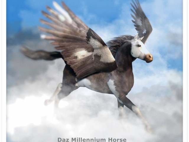 millennium-horse-poser-pegasus Painted Pegasus