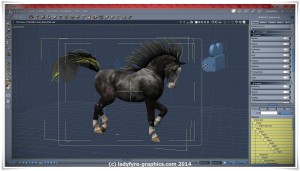 Hairless Millennium Horse in Carrara with dynamic hair
